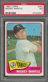 1965 Topps #350 Mickey Mantle – PSA NM 7